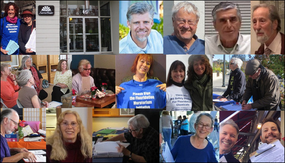 MMWD Fluoridation Moratorium Initiative sponsors, with just a few of the hundreds of dedicated campaign volunteers