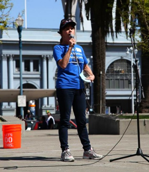 Dawna Gallagher-Stroeh at the CleanWater California Rally.