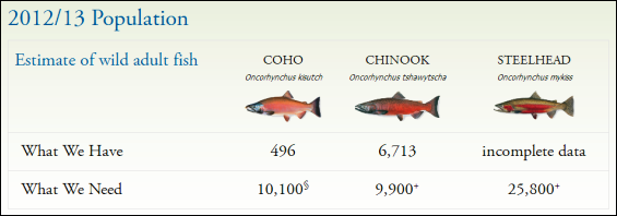 Russian River Salmon Populations.