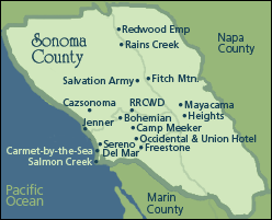 map: Russian River Utility (RRU) service area.