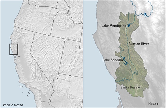 Russian River Watershed Map