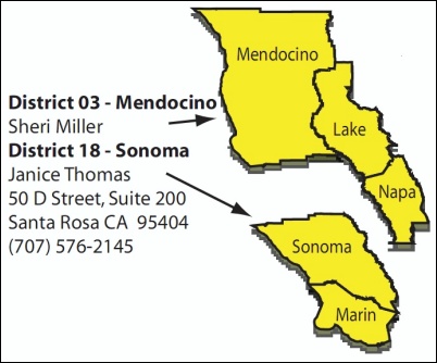 State water offices, Mendocino & Sonoma