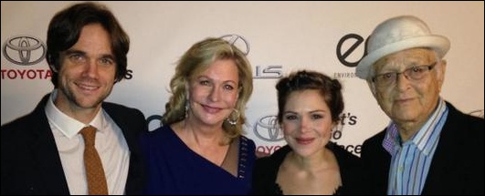 Jeremy Seifert, honored at the 2013 Environmental Film Awards Ceremony, shown here with Lynn Lear, Jen Seifert & Norman Lear, television legend, and founder of People for the American Way.